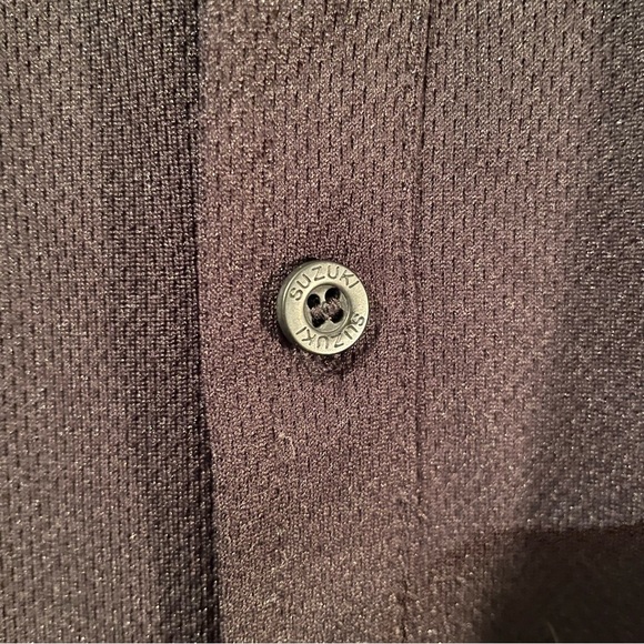 Y2K Suzuki Boulevard Men’s Button Shirt Short Sleeve Gray/Black Mechanic Large - Picture 5 of 8